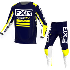 Підліткові джерсі штани FXR Yth Clutch Pro MX 22-Midnight White Yellow