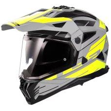 Мотошолом LS2 MX702 Pioneer 2 Namib Matt Grey Hi-Vis Yellow