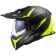 Мотошолом LS2 MX436 Pioneer Evo Router Matt Black Hi-Vis Yellow