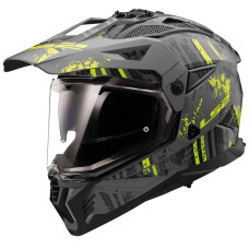 Мотошолом LS2 MX702 Pioneer 2 Crazy Matt Black Yellow 06