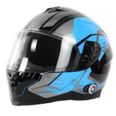 Мотошолом із гарнітурою T-Com Gloss Blue