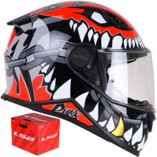 Мотошолом дитячий LS2 FF812 Kid Punk Grey Red L