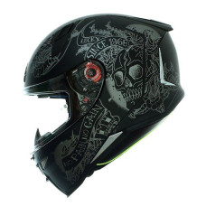 Мотошолом MT Revenge 2 Skull & Roses Matt Black
