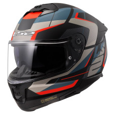 Мотошолом LS2 FF808 Stream 2 Road Matt Black Blue L