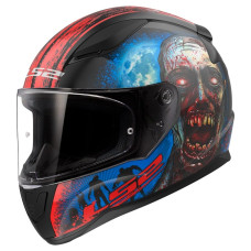 Мотошолом LS2 FF353 Rapid 2 Zombie Black Red ECE2206