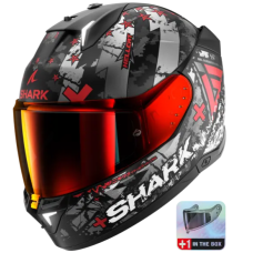 Мотошолом SHARK SKWAL i3 HELLCAT Matt Black Grey Red