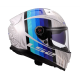 Мотошолом LS2 FF811 Vector 2 Freedom White Silver (S)