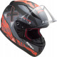 Мотошолом LS2 FF353 Rapid XTREET Matt Black Red