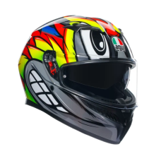 Мотошолом AGV K3 BIRDY 2.0 Grey Yellow Red ECE2206