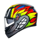 Мотошолом AGV K3 BIRDY 2.0 Grey Yellow Red ECE2206