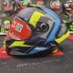 Мотошолом MT THUNDER 4 SV Mountain C7 Matt Blue Yellow