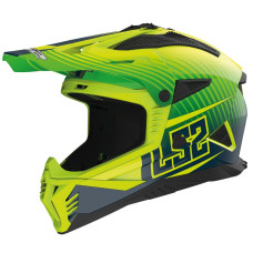 Мотошолом LS2 MX708 Fast 2 Dack Green Yellow