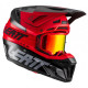Мотошолом LEATT GPX 8.5 Red з окулярами