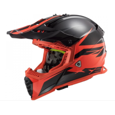 Мотошолом LS2 MX437 Fast EVO Roar Black Red