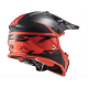 Мотошолом LS2 MX437 Fast EVO Roar Black Red