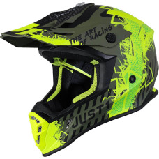 Мотошолом Just1 J38 Mask Fluo Yellow Black Green - Matt