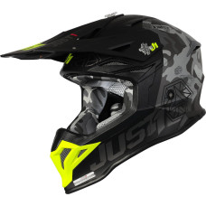 Мотошолом Just1 J39 Kinetic Camo Fluo Yellow Red Black - Matt