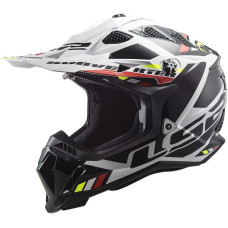 Мотошолом LS2 MX700 Subverter EVO Stomp White Black XL