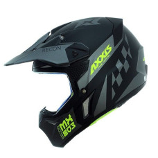 Мотошолом AXXIS WOLF RACON C1 Matt Fluor Yellow Gray