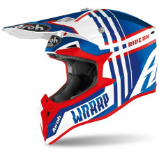 Мотошолом Airoh Wraap BROKEN blue/red gloss XL