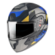 Мотошолом MT ATOM SV W17 A2 Matt Gray Blue