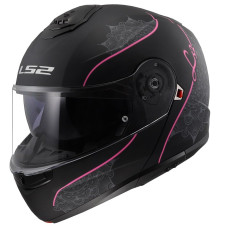 Мотошолом LS2 FF908 Strobe II Lux Matt Black PinkECE2206 S