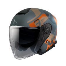 Мотошолом MT THUNDER 3 Jet Silton С4 Matt Orange