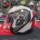 Мотошолом JieKai Black Red JK-522 з окулярами L