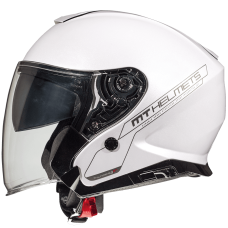 Мотошолом MT THUNDER 3 Jet Solid Gloss White