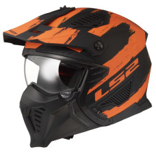 Мотошолом LS2 OF606 Drifter Mud Matt Black Orange XXL