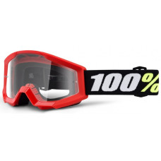 Маска кросова дитяча 100% STRATA MINI Goggle Red - Clear Lens