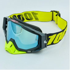 Маска кросова 100% Black Yellow