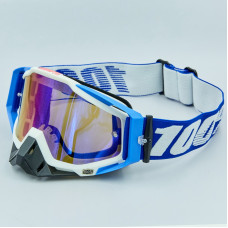 Маска кросова 100% Blue Yellow Mirror Blue Lens
