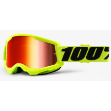 Маска кросова підліткова 100% STRATA 2 Youth Goggle Yellow - Mirror Red Lens, Mirror Lens