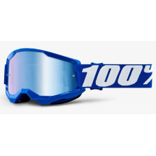 Маска кросова підліткова 100% STRATA II Youth Goggle Blue - Mirror Blue Lens