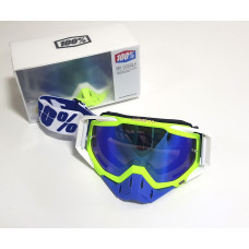 Маска кросова 100% Green Mirror Blue Lens