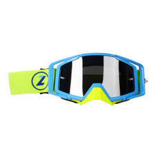 Маска кросова LAZER Goggle Race Style Blue Yellow - Mirror Silver Lens