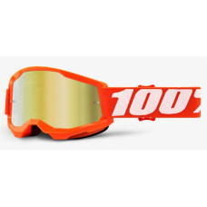 Маска кросова підліткова 100% STRATA II Youth Goggle Orange - Mirror Gold Lens