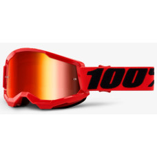 Маска кросова підліткова 100% STRATA II Youth Goggle Red - Mirror Red Lens