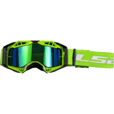 Маска кросова LS2 Aura Pro Goggle Black Hi-Vis Green with Iridium Visor