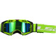 Маска кросова LS2 Aura Pro Goggle Black Hi-Vis Green with Iridium Visor