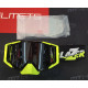 Маска кросова LAZER Goggle Race Style Black Yellow - Mirror Silver Lens