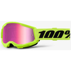 Дитячі окуляри 100% STRATA 2 Youth Goggle Neon Yellow - Mirror Pink Lens, Mirror Lens