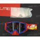 Маска кросова LAZER Goggle Race Style Blue Red - Mirror Silver Lens
