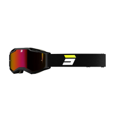 Маска кросова SHOT RACING IRIS JET BLACK YELLOW