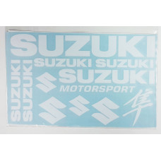 Наклейка лист Suzuki під оригінал біла