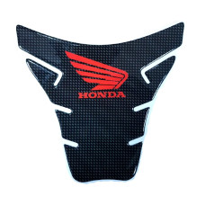 Наклейка на бак NB-5 карбон Honda Red