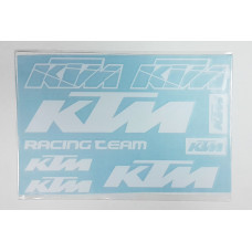 Наклейка лист KTM під оригінал біла