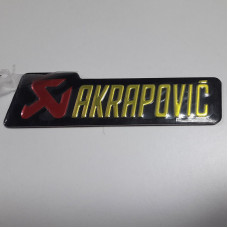 Шильдик Akrapovic Yellow 9см