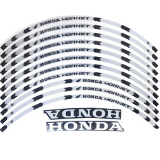 Наклейка на обід колеса Honda Hornet White Black